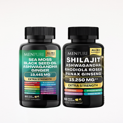Menpure Sea Moss & Shilajit Capsules Bundle