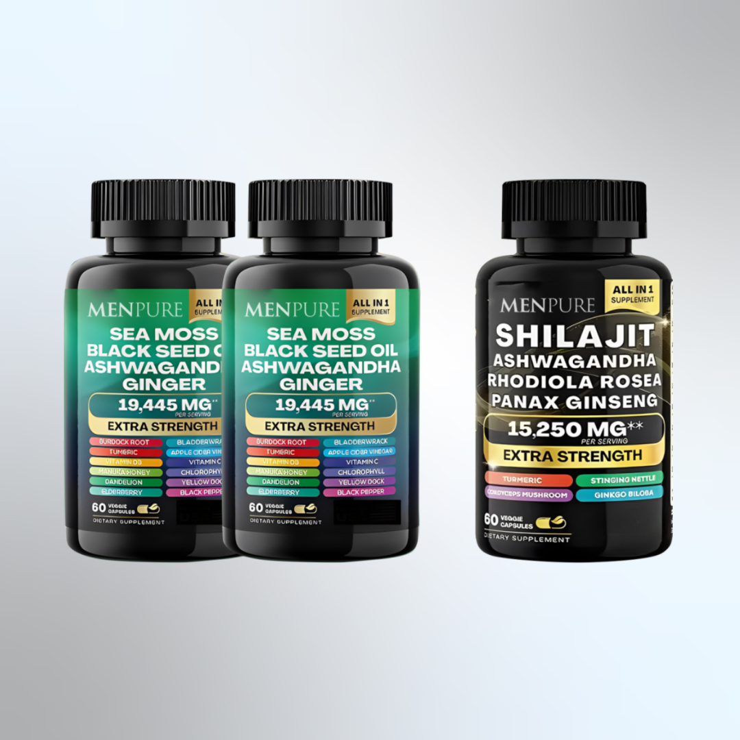 Menpure Sea Moss & Shilajit Capsules Bundle