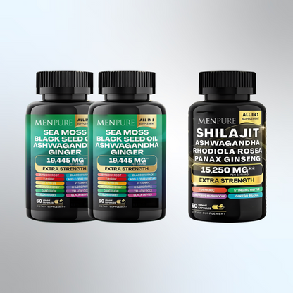 Menpure Sea Moss & Shilajit Capsules Bundle